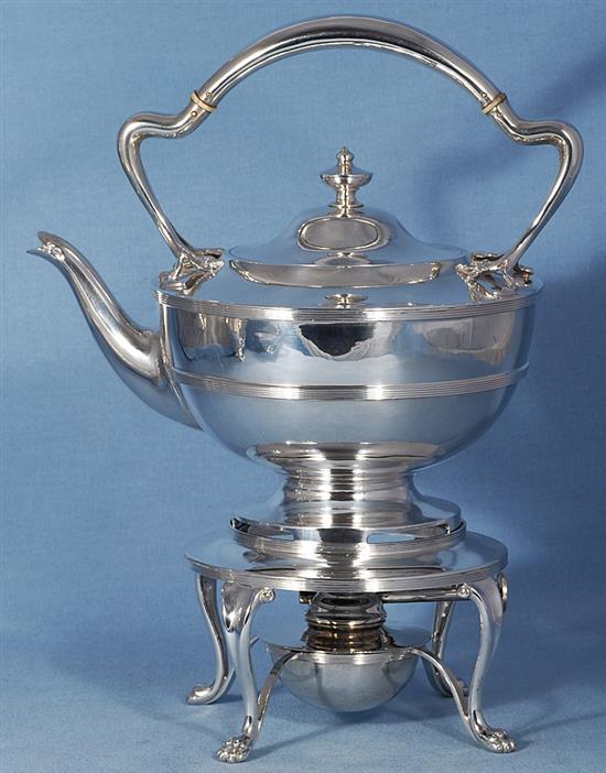 A George V Scottish silver four piece tea set,by John Alexander Fettes, gross weight 83.9oz/2612 grams.
